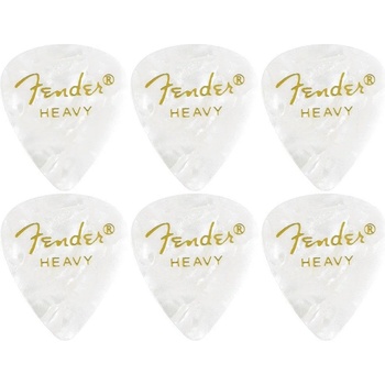 Image 1 of Fender 351 Shape Premium 6 White Перце за китара (098-2351-505-6PACK-SET)
