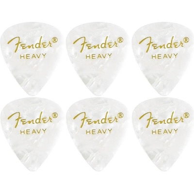 Fender 351 Shape Premium 6 White Перце за китара (098-2351-505-6PACK-SET)
