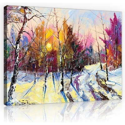 Postershop Obraz na plátně: Podzimní krajina (malba) - 75x100 cm