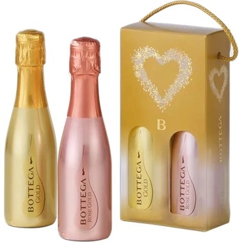 Bottega Mini Set Prosecco Gold a Rosé 11% 2 x 0,2 l (karton)