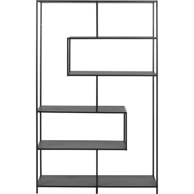 Actona Черна етажерка за книги в декор от ясен 114x185 cm Seaford - Actona (87944)