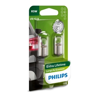 Philips Крушка, мигач PHILIPS R5W, 12V, 5W, 50lm, 2 бр