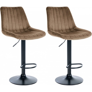 Design-Shop Toni samet Hnědá / černá 2 ks