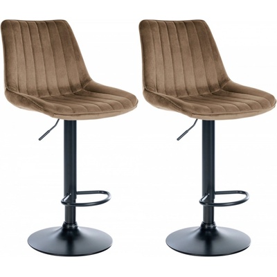 Design-Shop Toni samet Hnědá / černá 2 ks