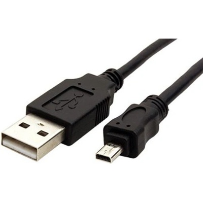 Avacom 11.92.8320 USB A-miniUSB, 8pin, Panasonic, Nikon UC-E6, Olympus CB-USB7, Minolta USB-2, USB-3, 1,8m, černý