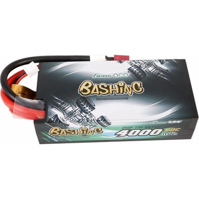 GENS ACE LiPo 2S 4000mAh 7,4V 2S2P 60C HardCase Bashing Serie Dean-T Plug