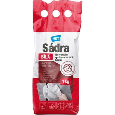 Sádra bílá HET 1kg Velikost: Sádra bílá HET 1kg