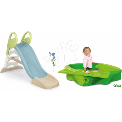 Smoby Set šmykľavka s vodnou dráhou a pieskovisko s krytom Toboggan GM Slide Life 150 cm