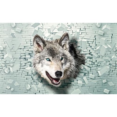 IMPOL TRADE 2941 P4 fototapeta 3D vlk rozmer 254 cm x 184 cm