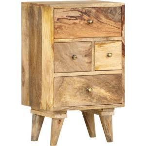 vidaXL Нощно шкафче, 36x30x60 см, мангово дърво масив (286123)