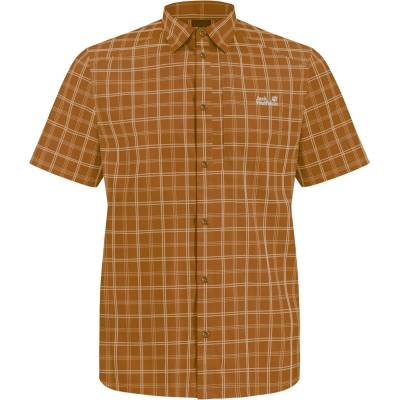 Jack Wolfskin Мъжка риза с копчета Jack Wolfskin Norbo S/S Shirt - Check Autumn Leaves - размер XL (033-3068-0114)