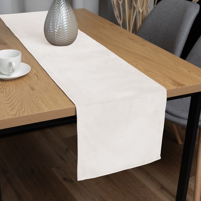Biante Zamatový behúň Velvet Prémium SVP-024 Krémovo biely 35x120 cm