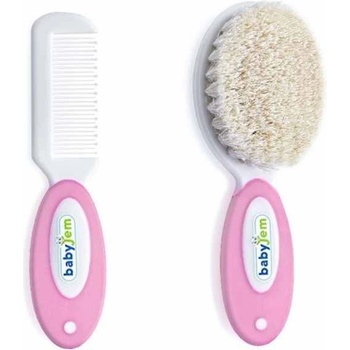 Image 1 of BabyJem Комплект четка и гребен за коса BabyJem - Pink (519)