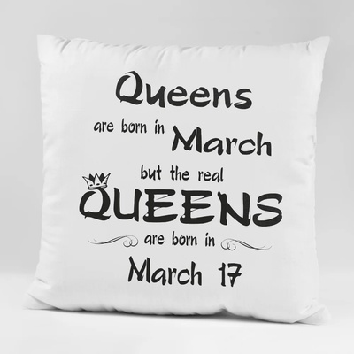 Art gift Възглавничка - Queens are born