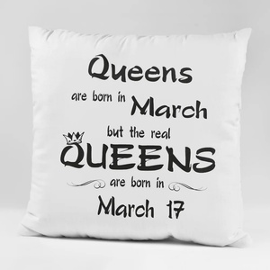 Art gift Възглавничка - Queens are born