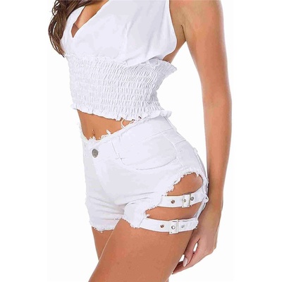 Underwear Wind Дамски мини шорти от дънков плат - Бели #311101 (311101_Бяло)