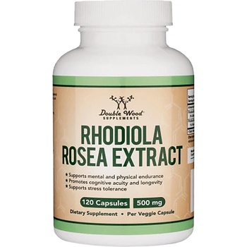 Image 1 of Double Wood Supplements Rhodiola Rosea Extract 500 mg [120 капсули]