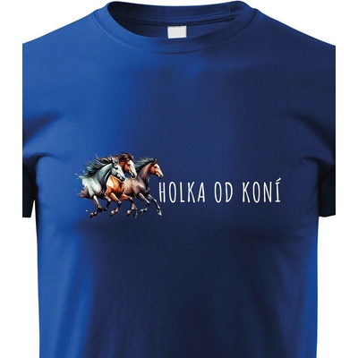 Dětské tričko Holka od koní Modrá Velikost Canvas Bezvatriko.cz 2334