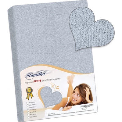 Bellatex Froté prostěradlo Kamilka světle šedé 140x200