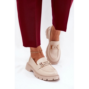 Dámské Mokasíny Z Eko Kůže Béžové Lomnela