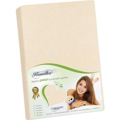 Bellatex J6:Jersey prostěradlo smetanové 160x200