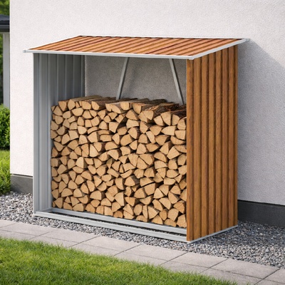 BestBerg BBSH-F002W / 1,8 m²/ 217 x 83 x 154 cm / dekor dřeva/hnědá
