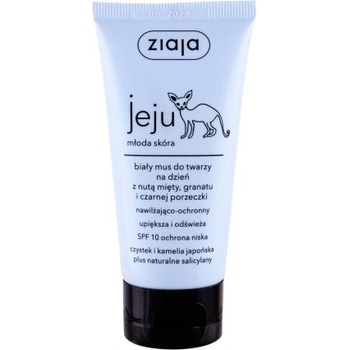 Ziaja Jeju White Face Mousse Moisturiser SPF10 хидратиращ крем мус за млада кожа 50 ml за жени