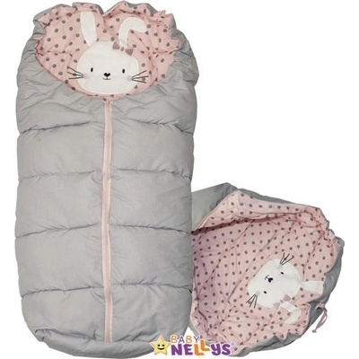 Nellys Ice baby Luxusní 4v1 90 x 47 cm Králíček šedý žíhaný růžový
