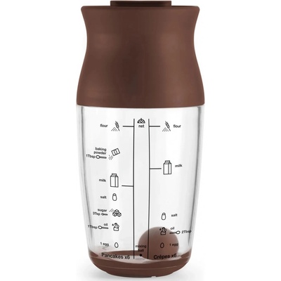 Šejkr na palačinky a lívance 500 ml, hnědá, plast, Lékué