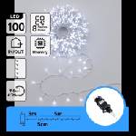 Aigostar - LED външна коледна гирлянда 100xLED/8 функции 5, 3m IP44 студено бяло (AI3060)