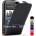 HTC Desire 501 Флип2 Кожен Калъф + Протектор