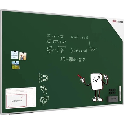Allboards GB1812 ZELENÁ magnetická křídová tabule 180 × 120 cm