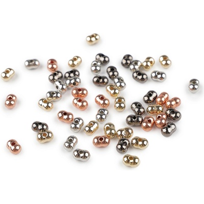 Stoklasa Plastové korálky peanut metalic mix 5x8 mm mix