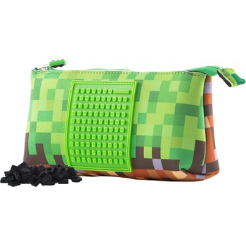 Pixie Crew Veľké púzdro Minecraft zeleno-hnedá