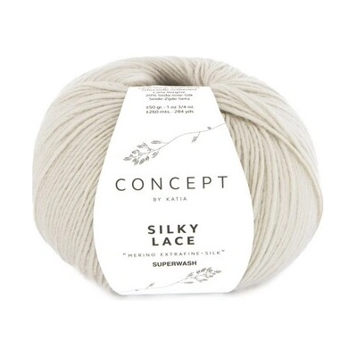 SILKY LACE Katia Farby SILKY LACE: 189 kriedová