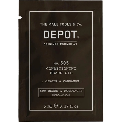 Depot 500 Beard & Moustache Specifics No. 505 масло за брада джинджифил и кардамон за блясък и мекота 5 ml