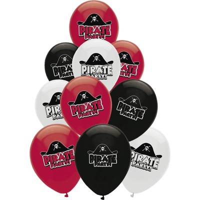 Globos Festival БАЛОНИ 10 БР. 12" - 30 СМ ПРИНТ ПИРАТИ