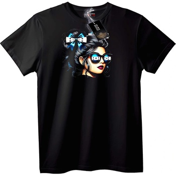NOONEBRAND Тениска Патриотична Звезда Лък - 2XL, Black