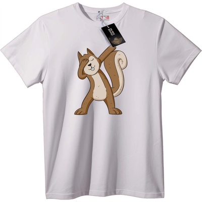 NOONEBRAND Тениска Танцуваща катерица - 6XL, White