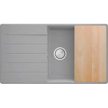 Твоят Стил Сива кухненска мивка от гранит Копенхаген 60 Top 900х500