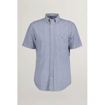 Gant košile cotton linen stripe SS modrá