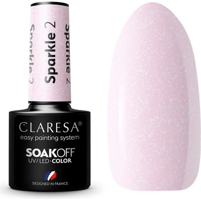 Claresa SoakOff UV/LED Color Sparkle gelový lak na nehty odstín 2 5 g