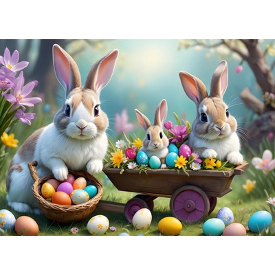 Alipson Puzzle - Puzzle Easter Bunnies - 500 piese