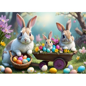Alipson Puzzle - Puzzle Easter Bunnies - 500 piese