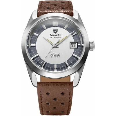 Nivada Grenchen Antarctic Glacier Brown Racing Strap