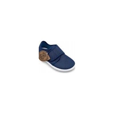 Befado detské Barefoot papuče 904Y005 do školky na suchý zips tmavomodré