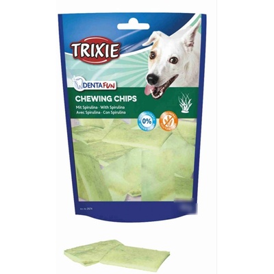 TRIXIE Denta Fun Spirulina Chewing - Чипс със спирулина алга за кучета, 100 гр