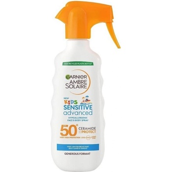 Garnier Ambre Solaire Kids Sensitive Advanced Spray SPF50+ vodeodolný opaľovací prípravok na telo 270 ml