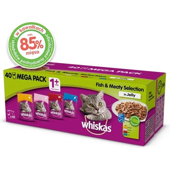 Image 1 of Whiskas Adult fish & meaty selection 40x100 g