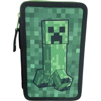 Minecraft Ученически несесер с две отделения Minecraft Creeper Green (247906837)